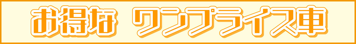 お得なワンプライス車